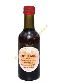 Brusinka nektar fruktóza 250ml
